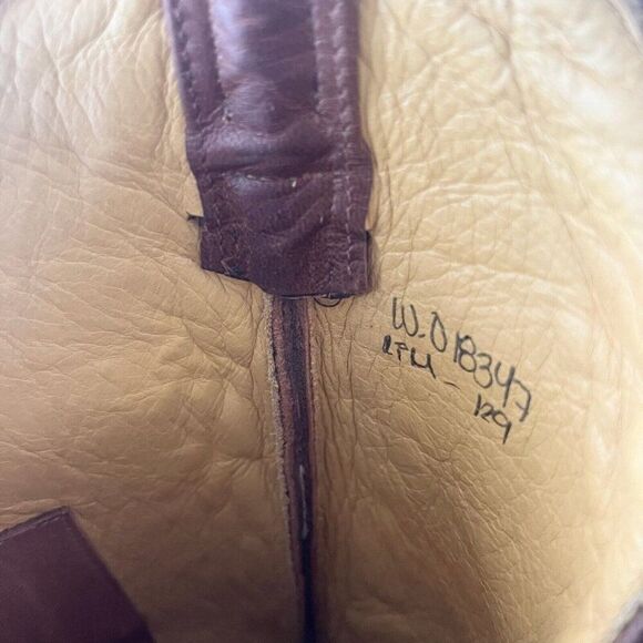 Rod Patrick Mens Cowboy Boots Size 12AA Brown Smooth Ostrich Western Square Toe - Picture 13 of 15